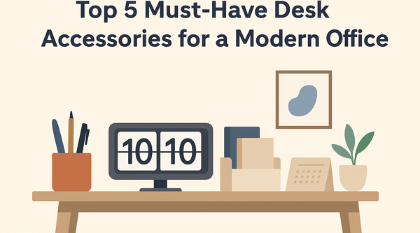 🪄 Top 5 Must-Have Desk Accessories for a Modern Office