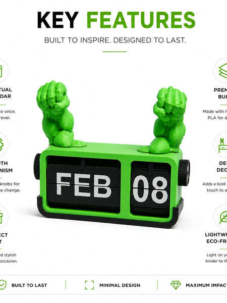 Flip Calendar Hulk Inspired