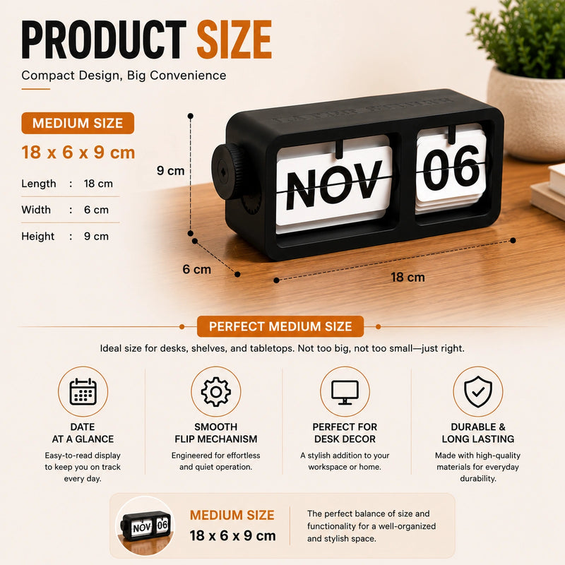 FlipFrame Desk Calendar