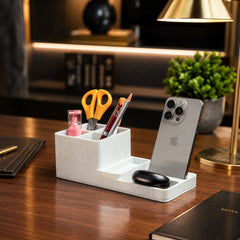 LuxeStation Desk Organizer with Phone Dock
