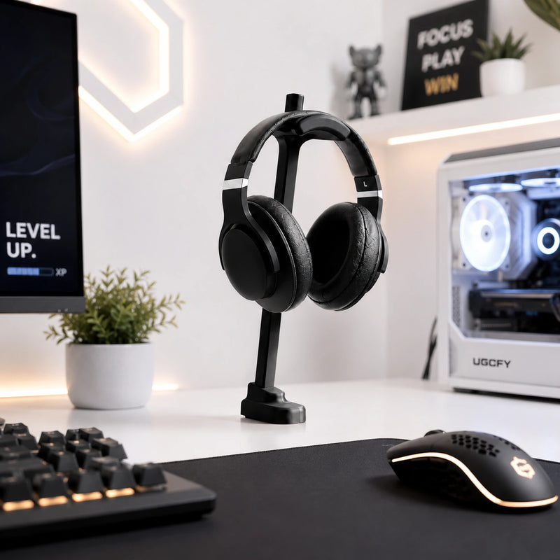 Minimal Table Mount Headphone Stand
