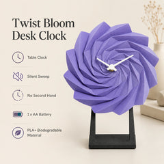 Twist Bloom Desk Clock