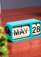 LayerStory “FlipFrame” Desk Calendar – Teal Minimalist Perpetual Date Display