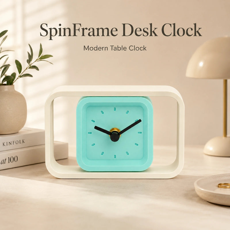 SpinFrame Desk Clock