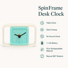 SpinFrame Desk Clock