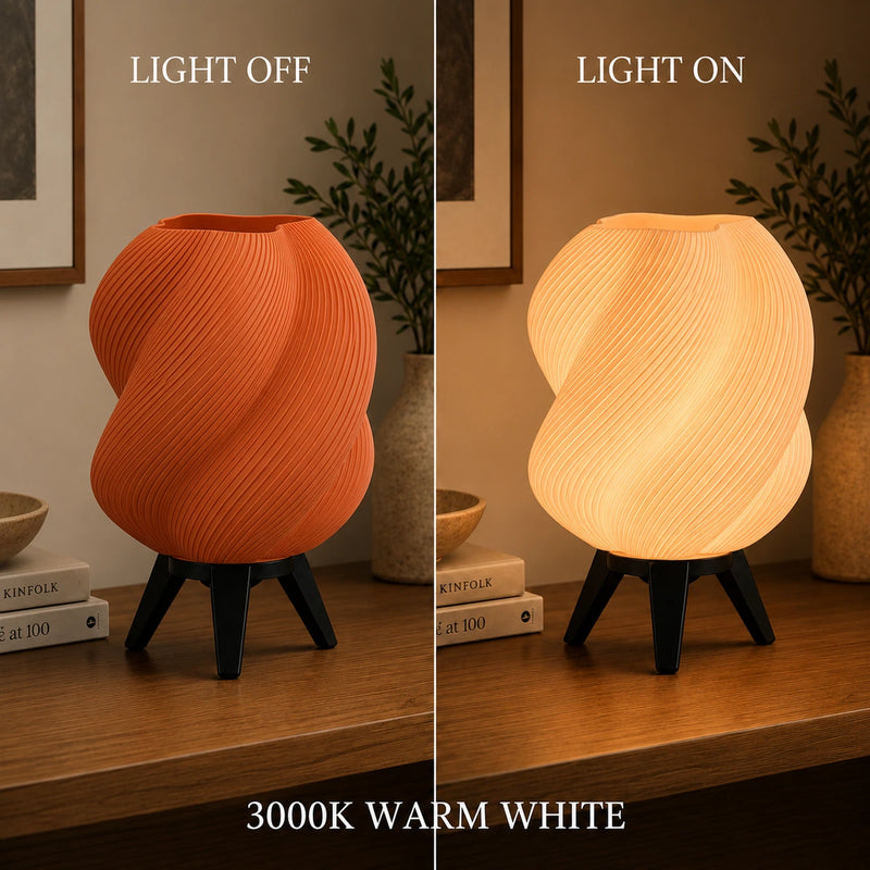 Vortex Glow Lamp – Modern Sculptural Table Lamp